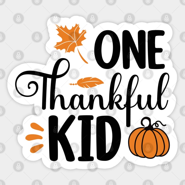 One thankful kid Sticker by DeeDeeCro